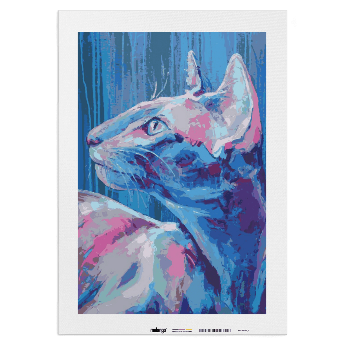Malen nach Zahlen - Katze blaue Sphynx