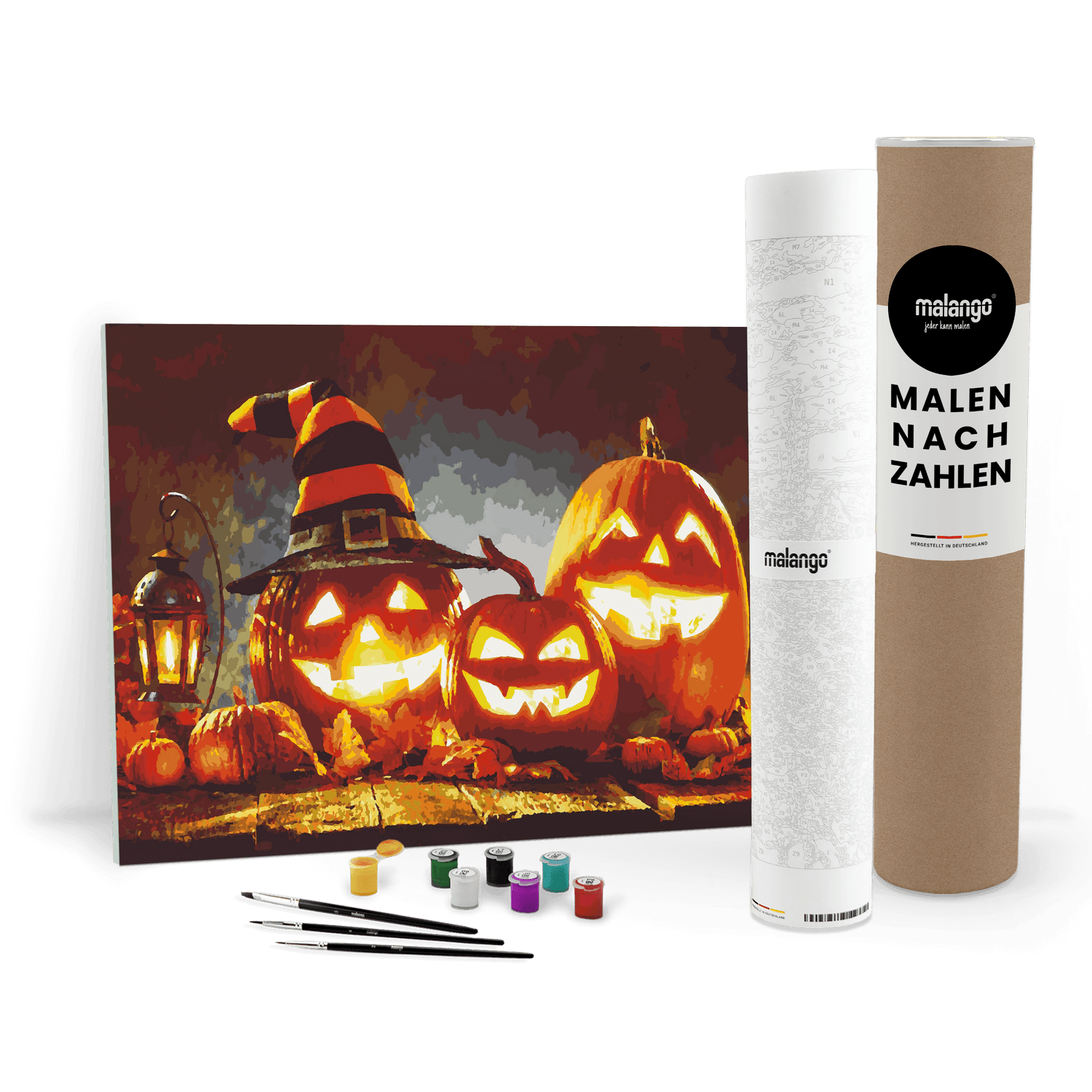 Malen nach Zahlen - Halloween Kürbis Party