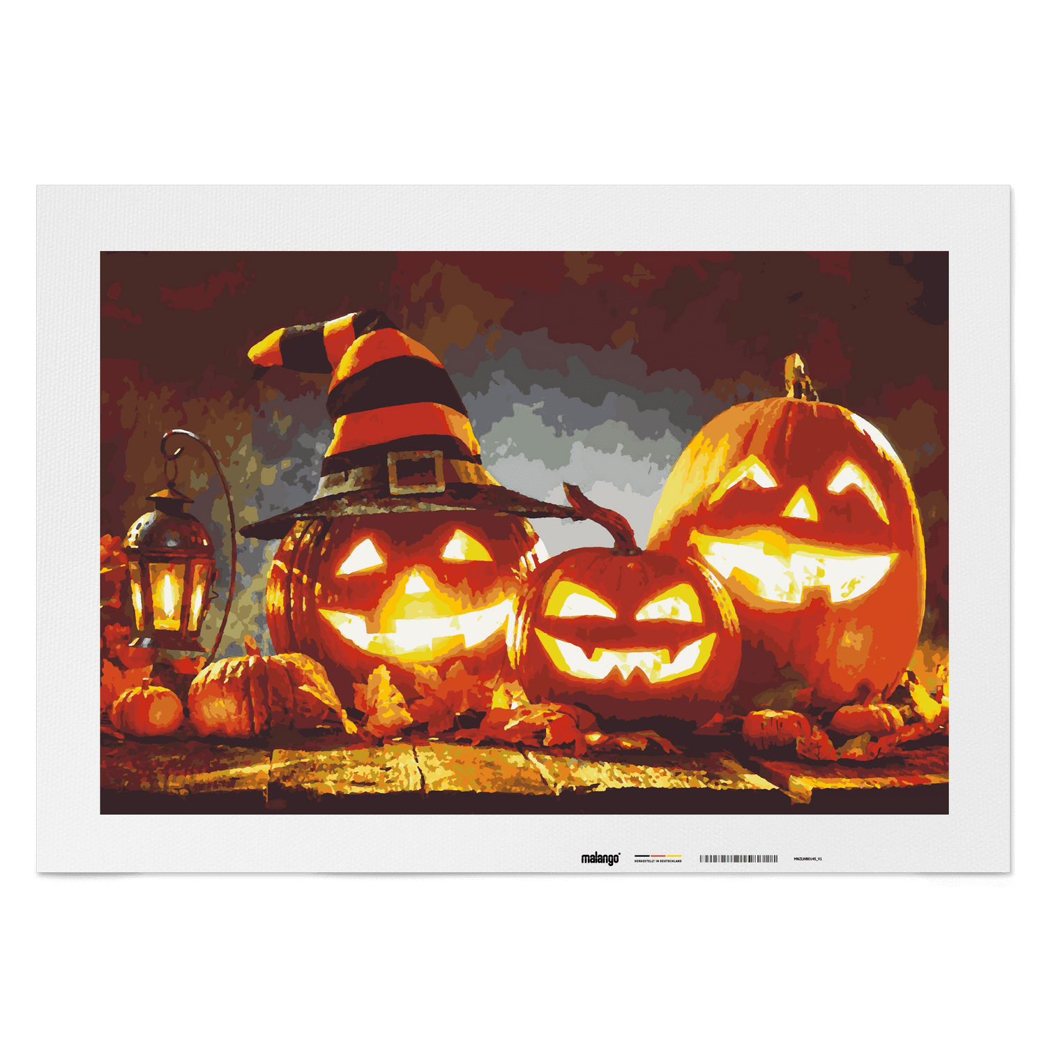 Malen nach Zahlen - Halloween Kürbis Party