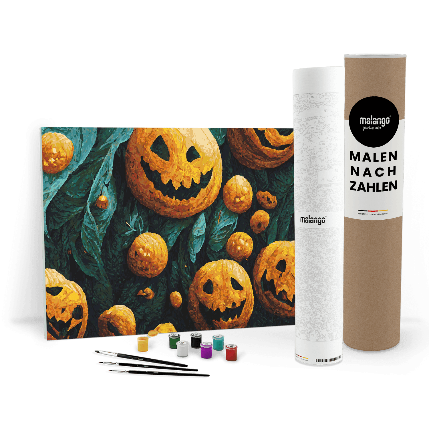 Malen nach Zahlen - Halloween Kürbisse