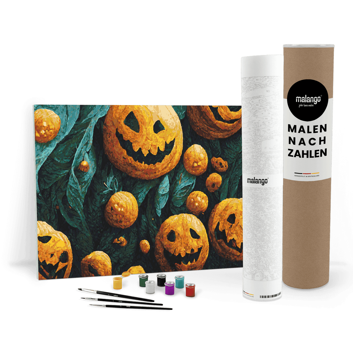 Malen nach Zahlen - Halloween Kürbisse