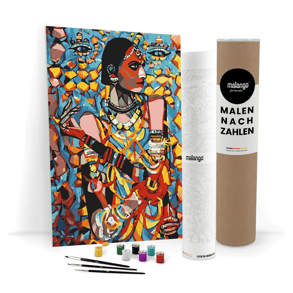 Malen nach Zahlen - Frau traditionell Modern Art