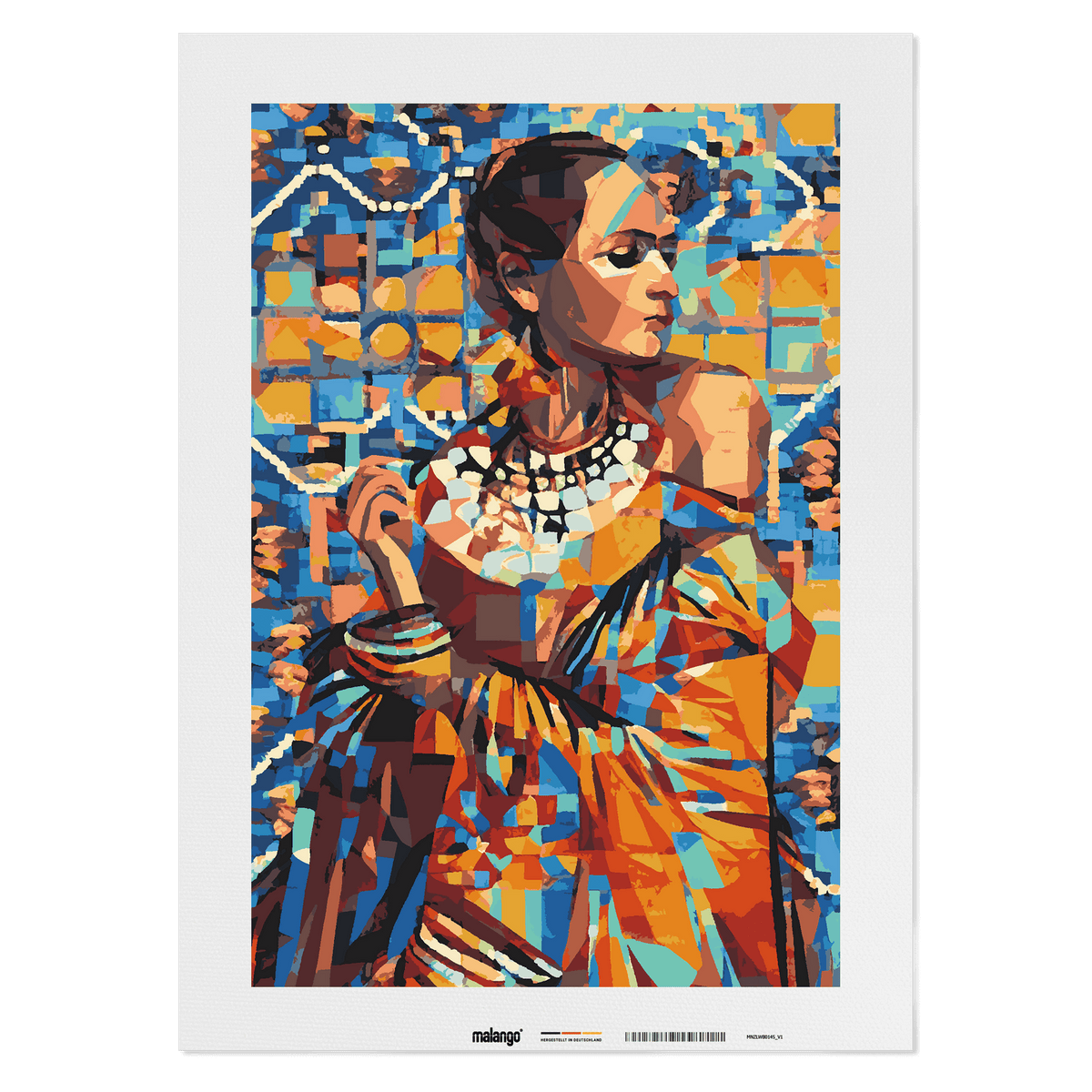 Malen nach Zahlen - Frau traditionell Polygon