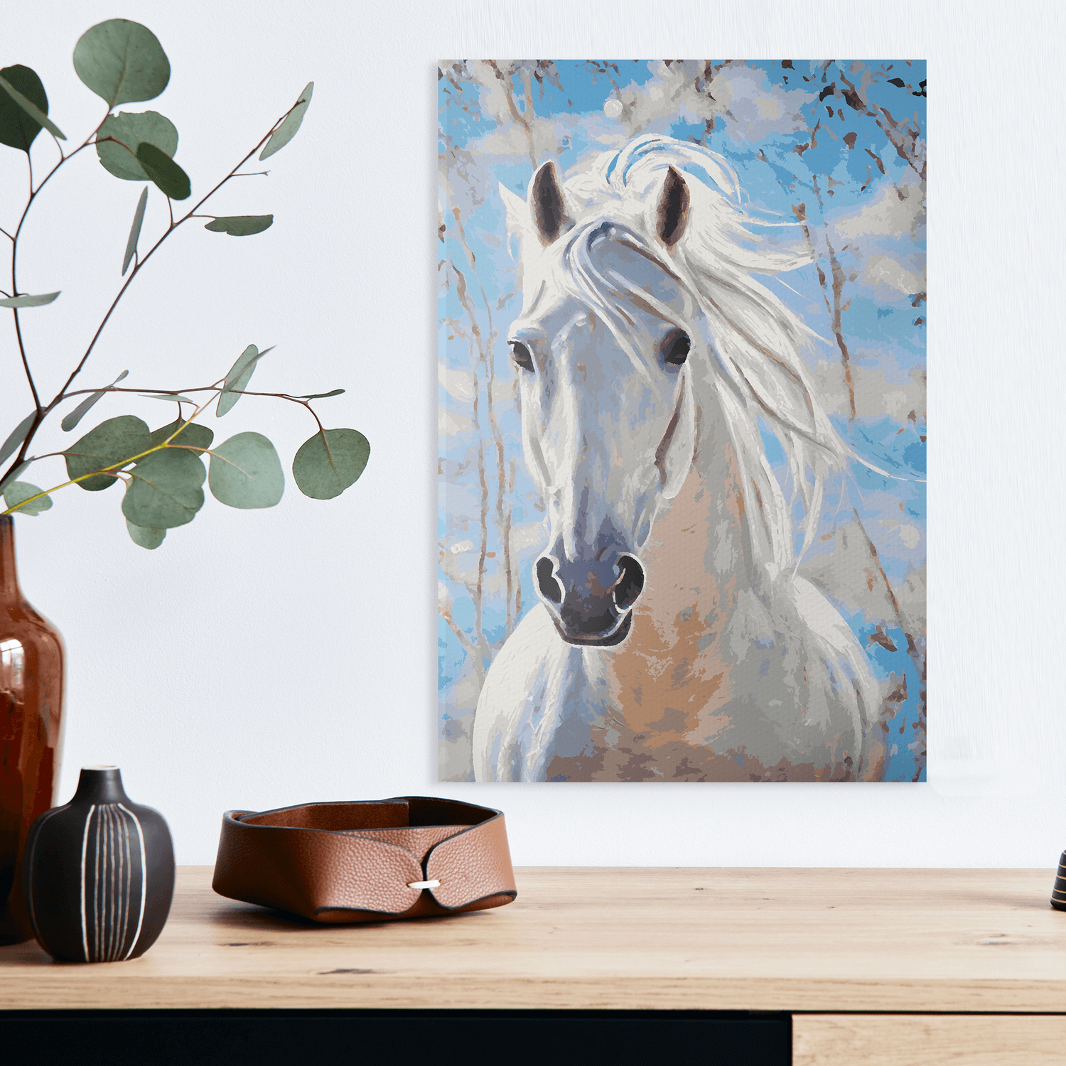 Malen nach Zahlen - Pferd Piedro Himmel