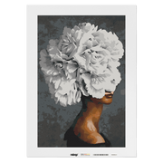 Malen nach Zahlen - Frau mit Blumenhaar