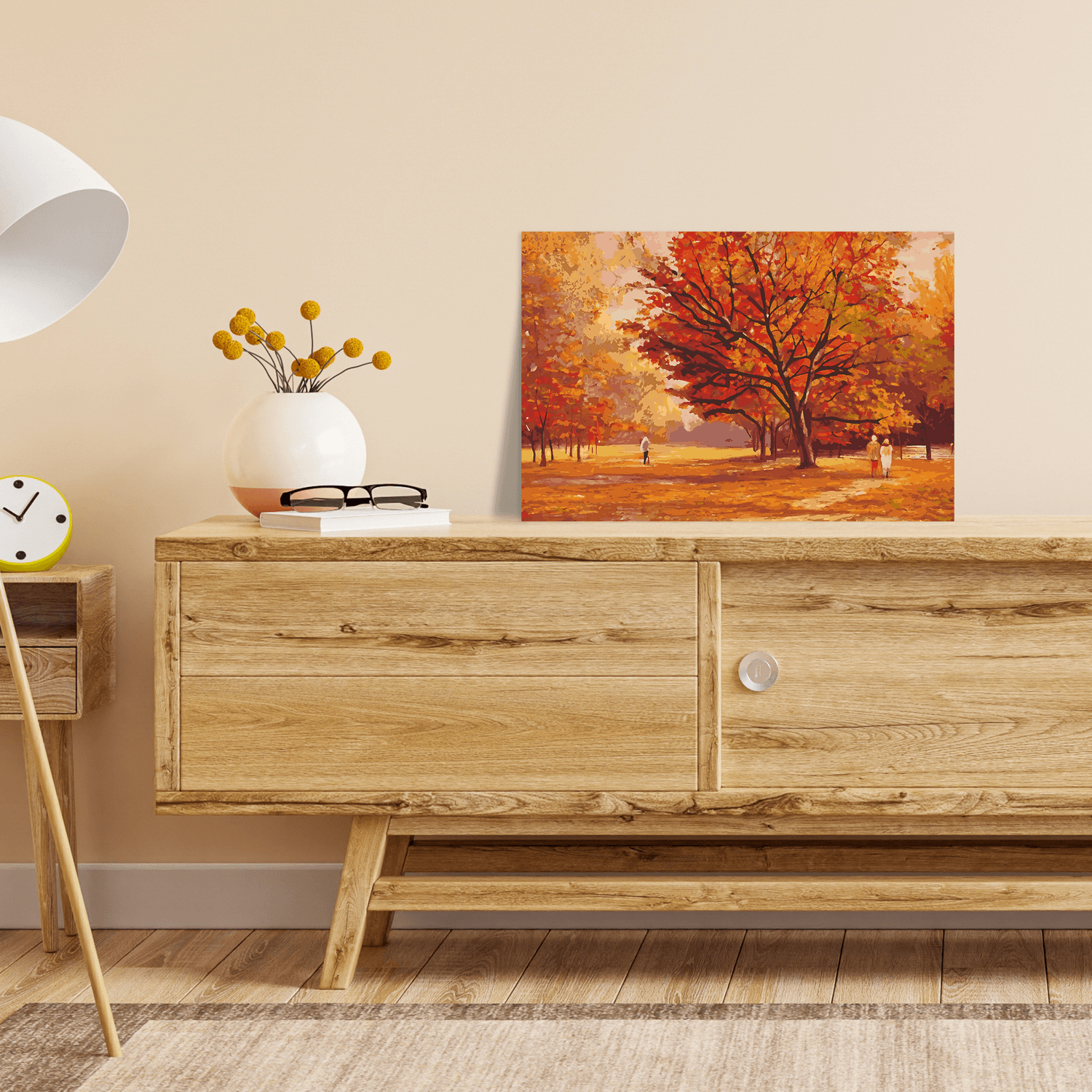 Malen nach Zahlen - Spatziergang im Herbst