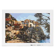 Malen nach Zahlen - Fischerdorf am Mittelmeer