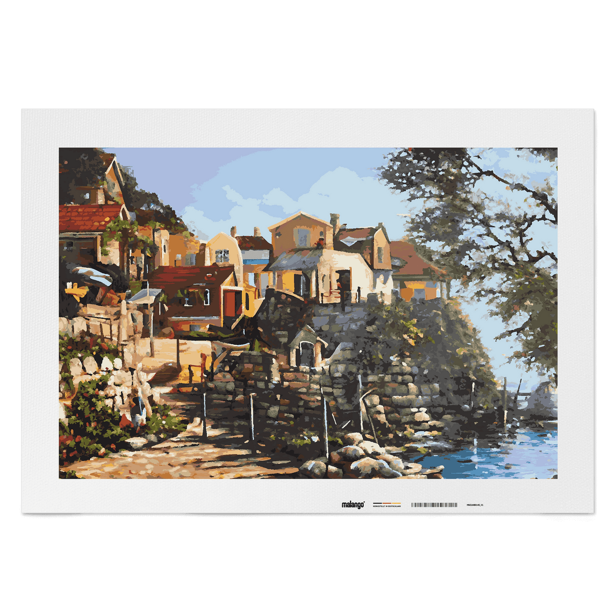 Malen nach Zahlen - Fischerdorf am Mittelmeer