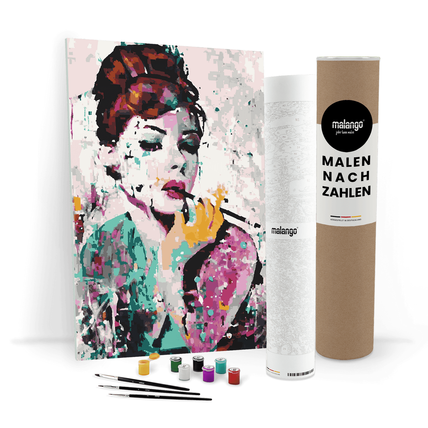 Malen nach Zahlen - Audrey Hepburn Abstrakt