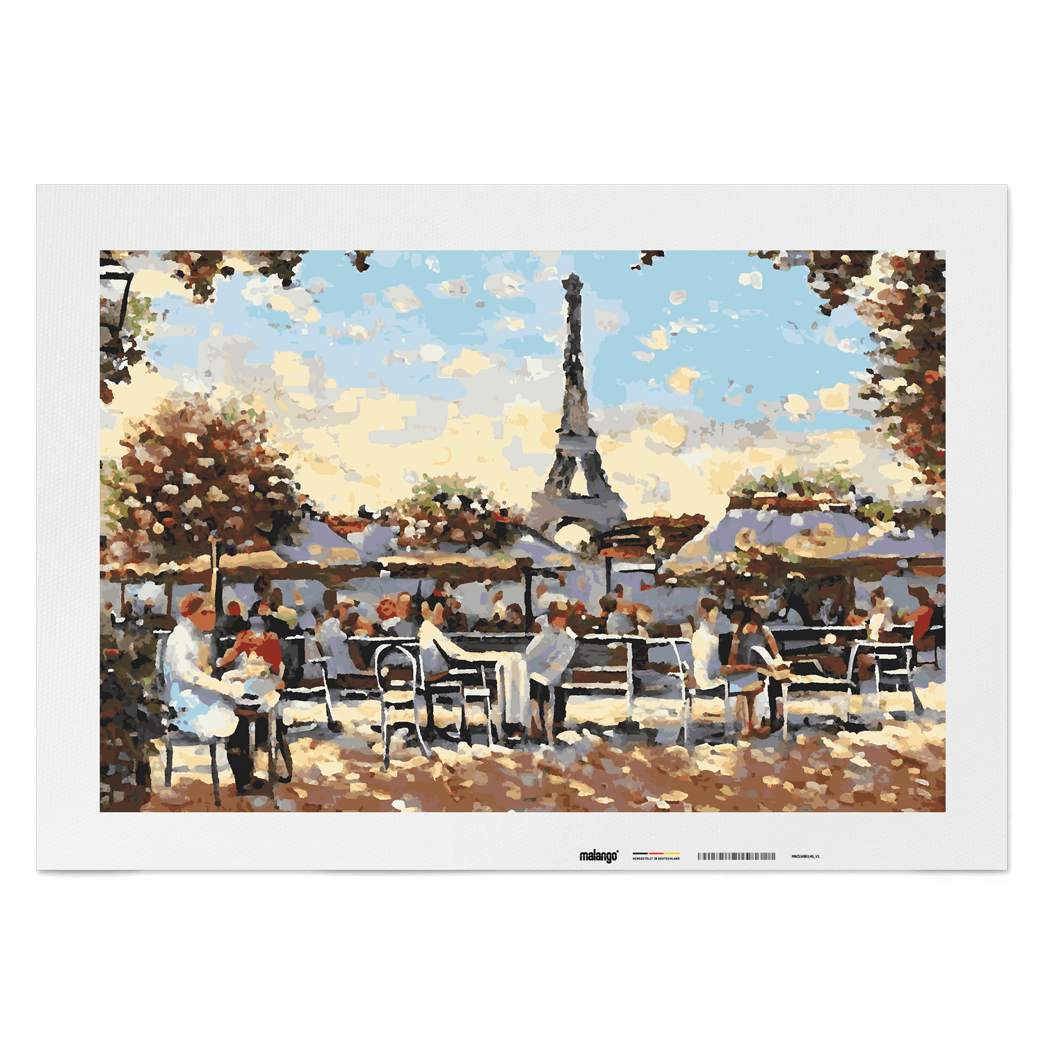 Malen nach Zahlen - Café am Eifelturm No. 2