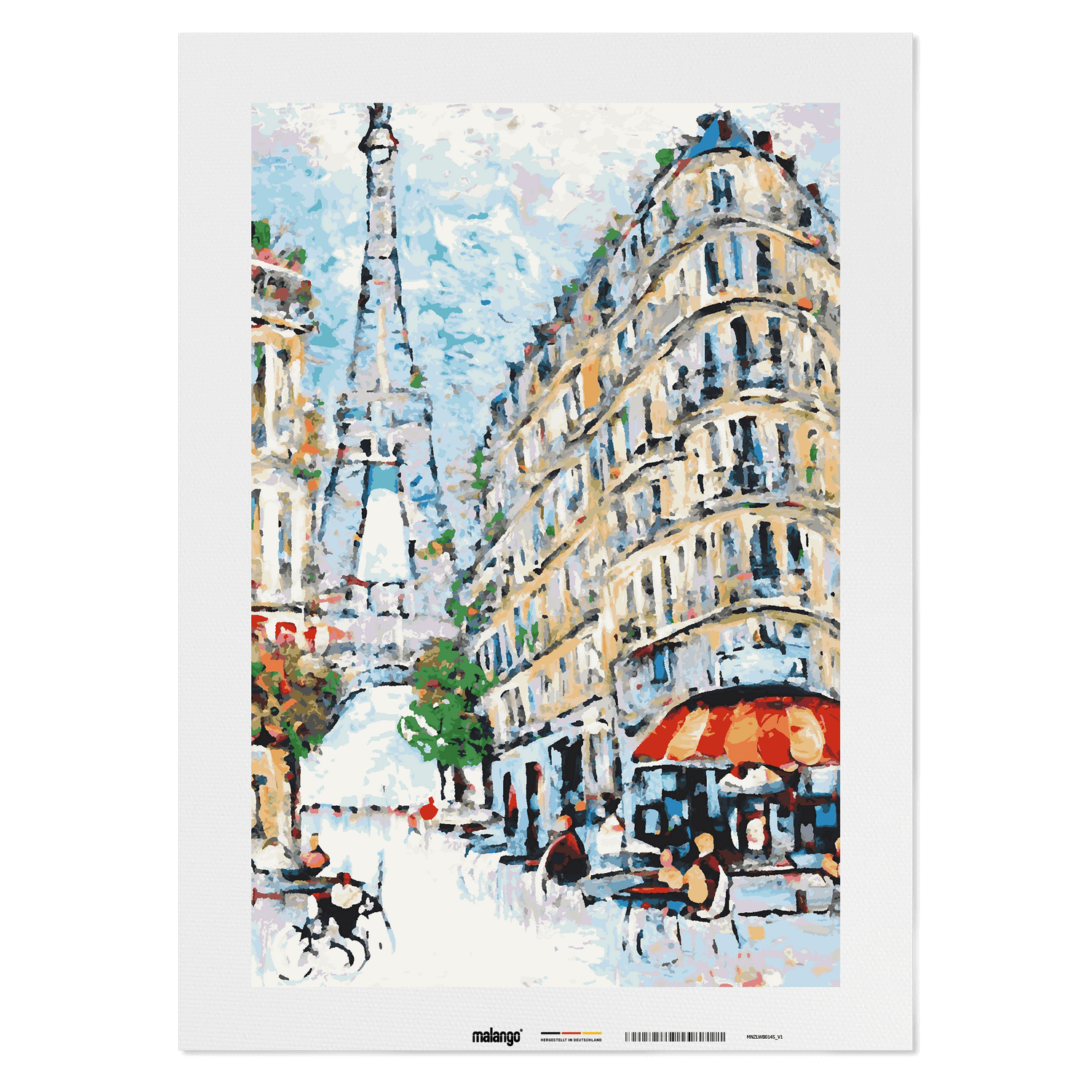 Malen nach Zahlen - Café am Eifelturm No. 3