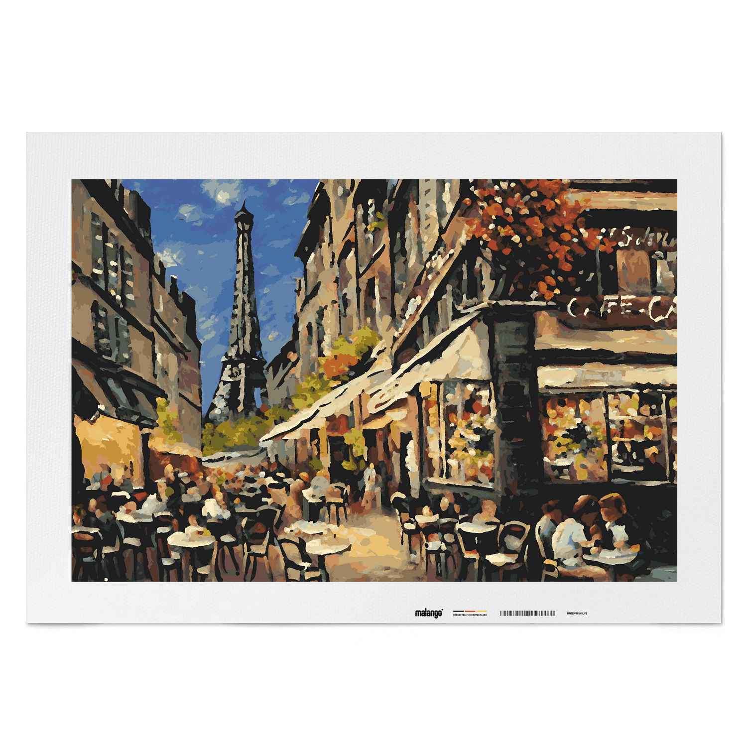 Malen nach Zahlen - Café am Eifelturm No. 4