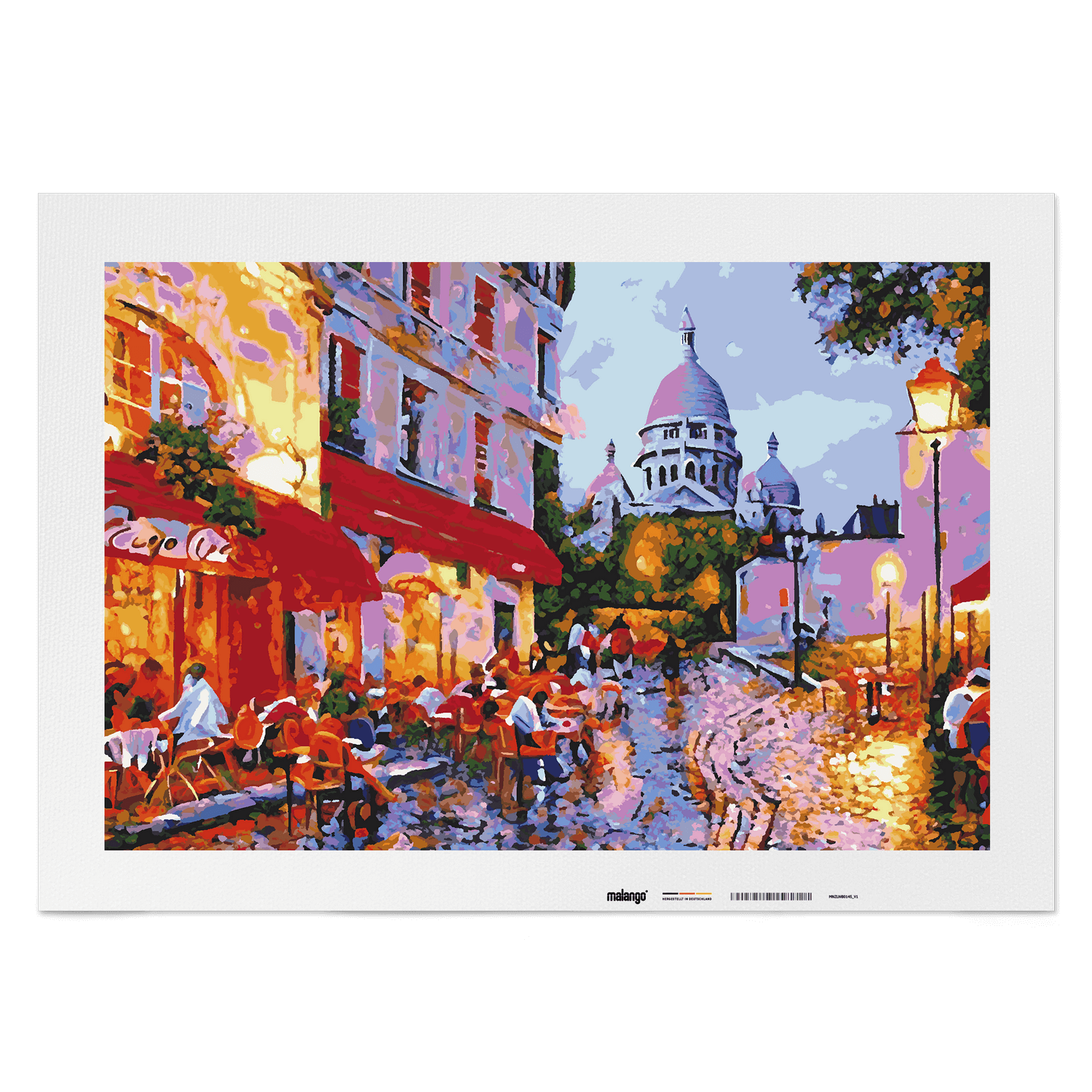 Malen nach Zahlen - Café vor Sacre Coeur No. 1