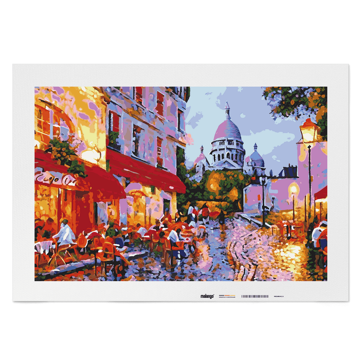 Malen nach Zahlen - Café vor Sacre Coeur No. 1