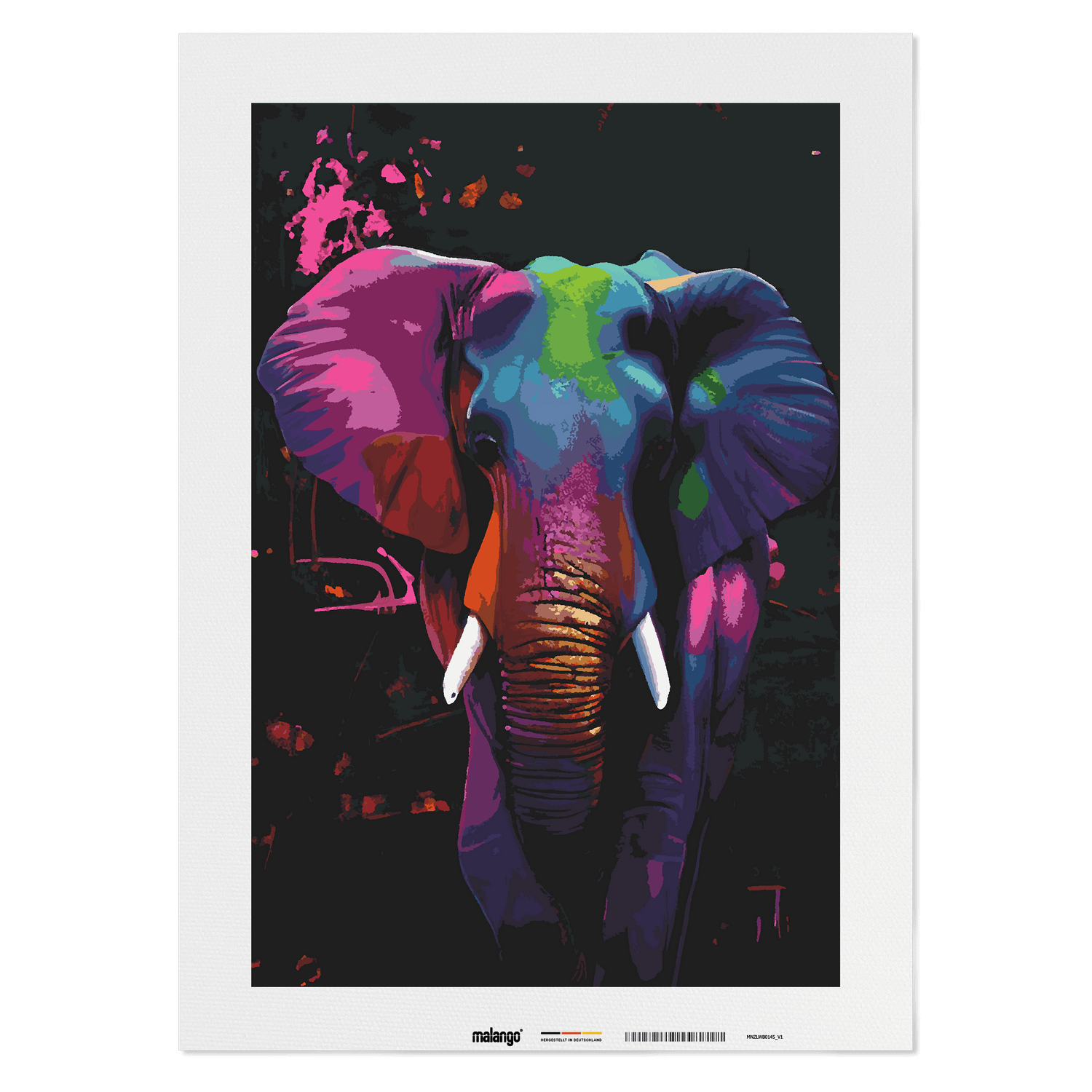 Malen nach Zahlen - Elefant Erika