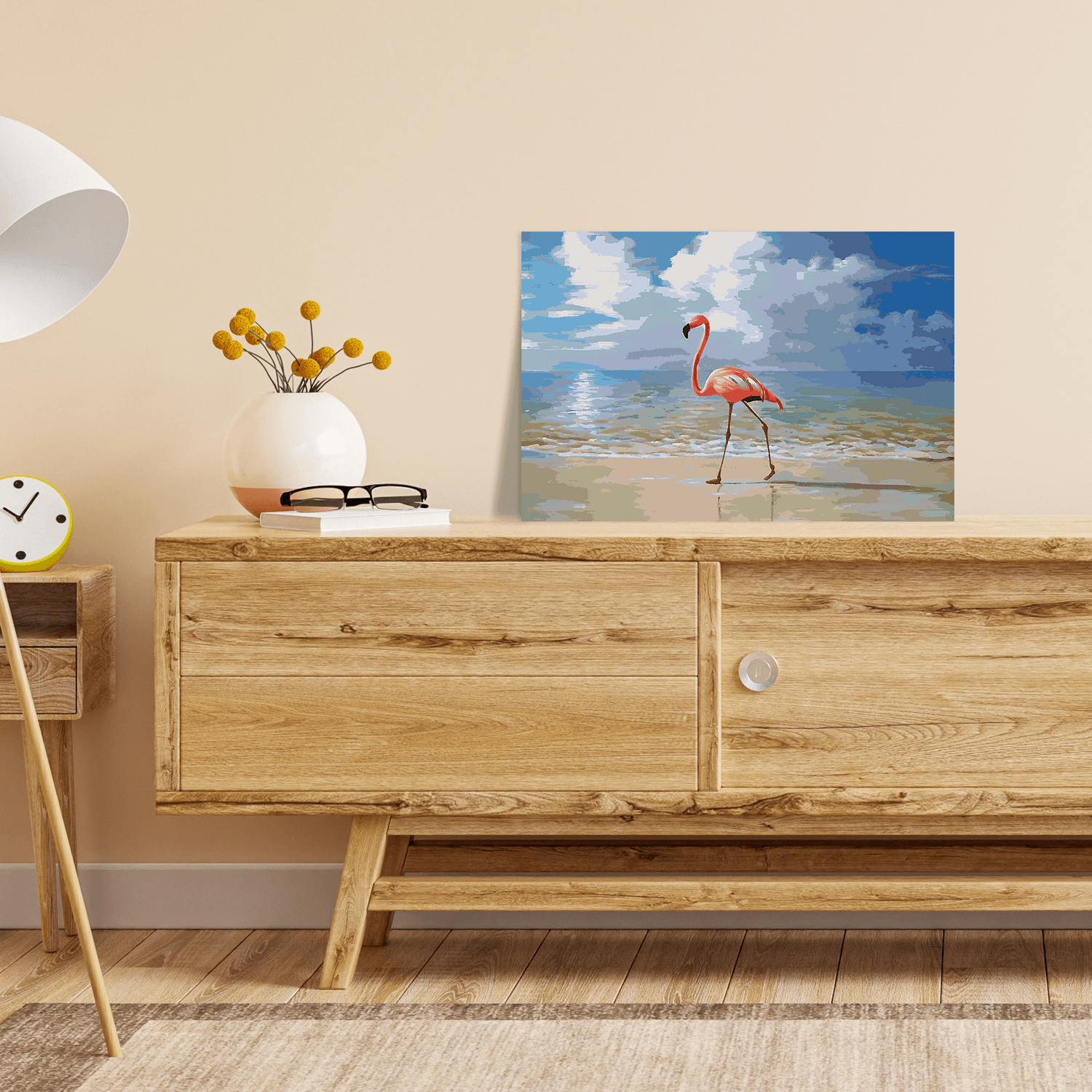 Malen nach Zahlen - Flamingo Flavio