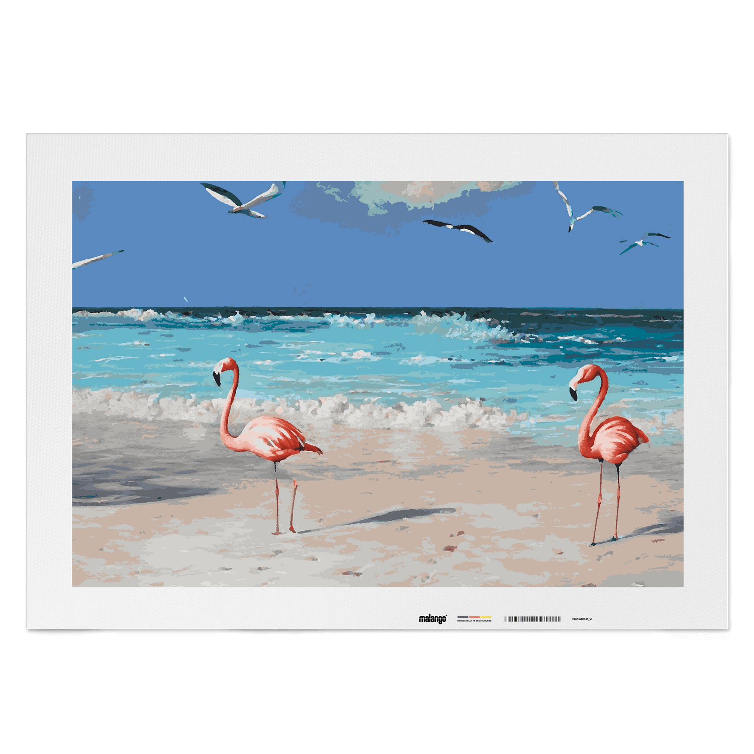 Malen nach Zahlen - Flamingo Florian und Floriane