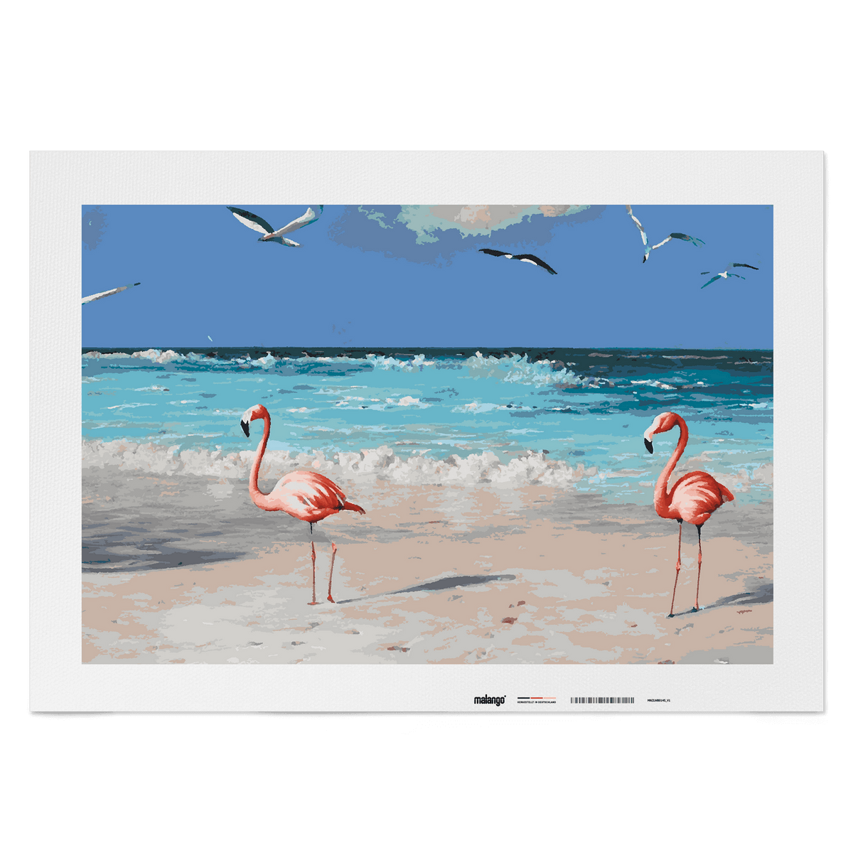 Malen nach Zahlen - Flamingo Florian und Floriane