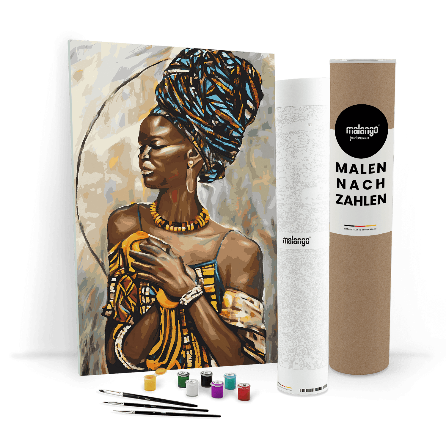 Malen nach Zahlen - Frau traditionell African Style