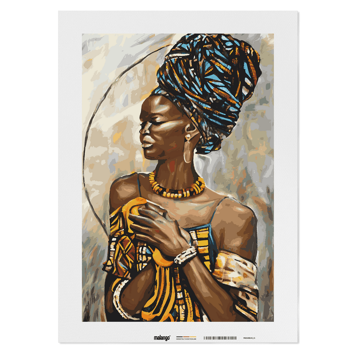 Malen nach Zahlen - Frau traditionell African Style