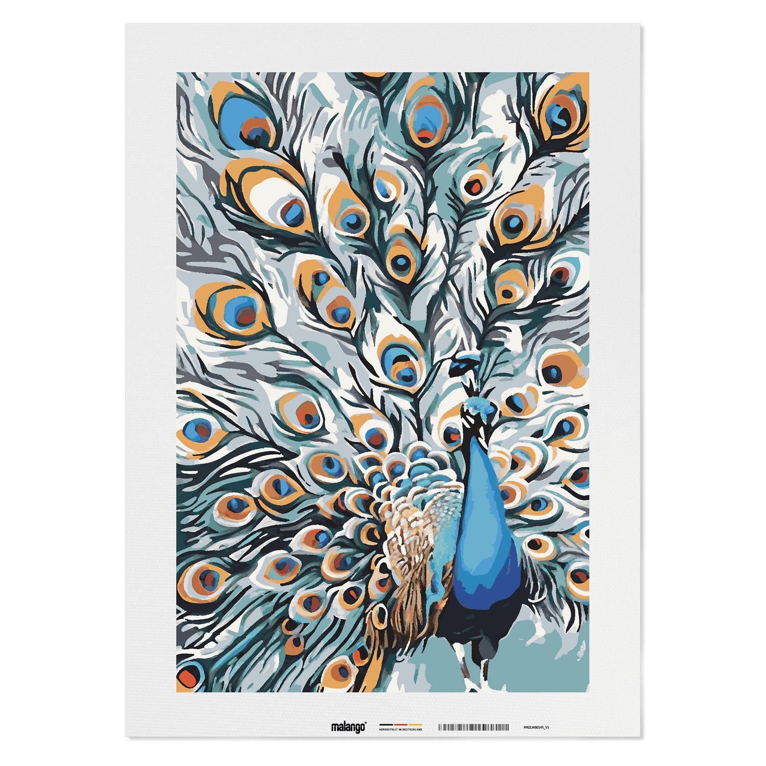 Malen nach Zahlen - Pfau Pablo