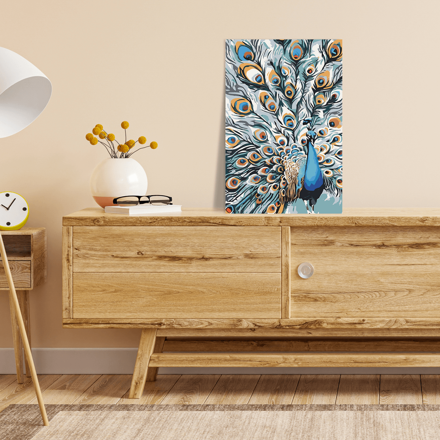 Malen nach Zahlen - Pfau Pablo