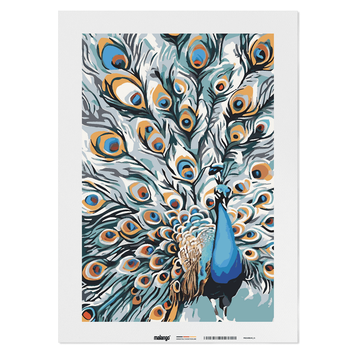 Malen nach Zahlen - Pfau Pablo