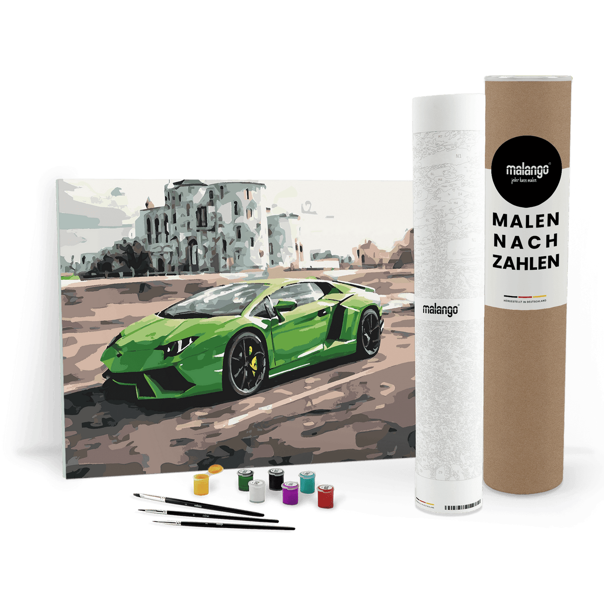 Malen nach Zahlen - Sportwagen am Castello