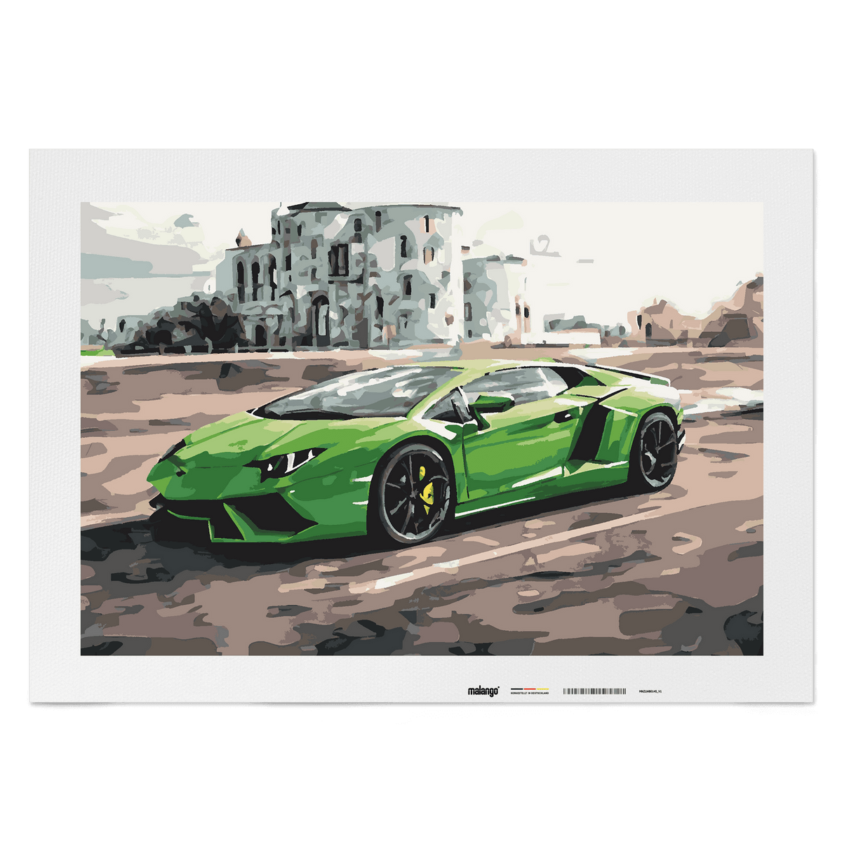 Malen nach Zahlen - Sportwagen am Castello