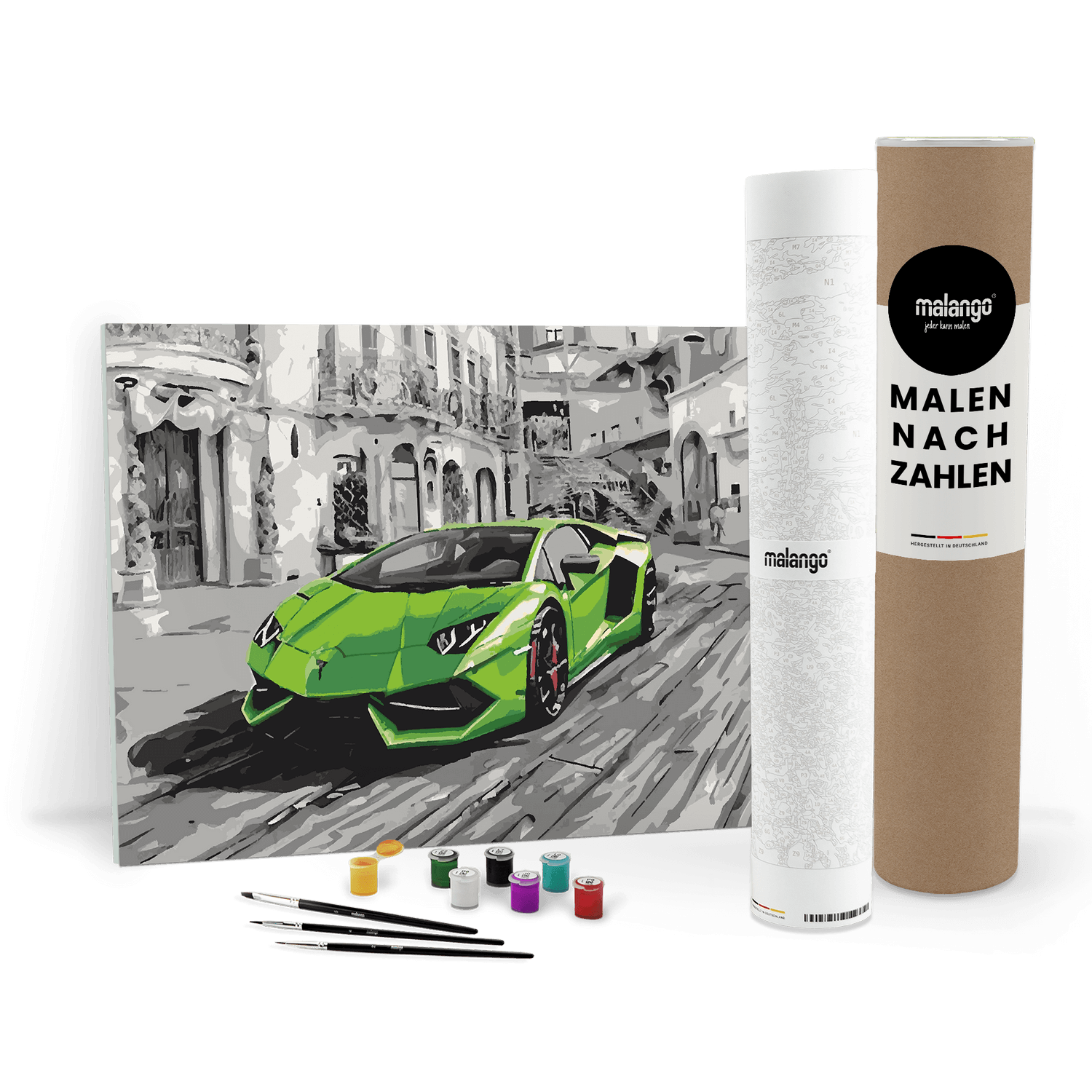 Malen nach Zahlen - Sportwagen in Rom