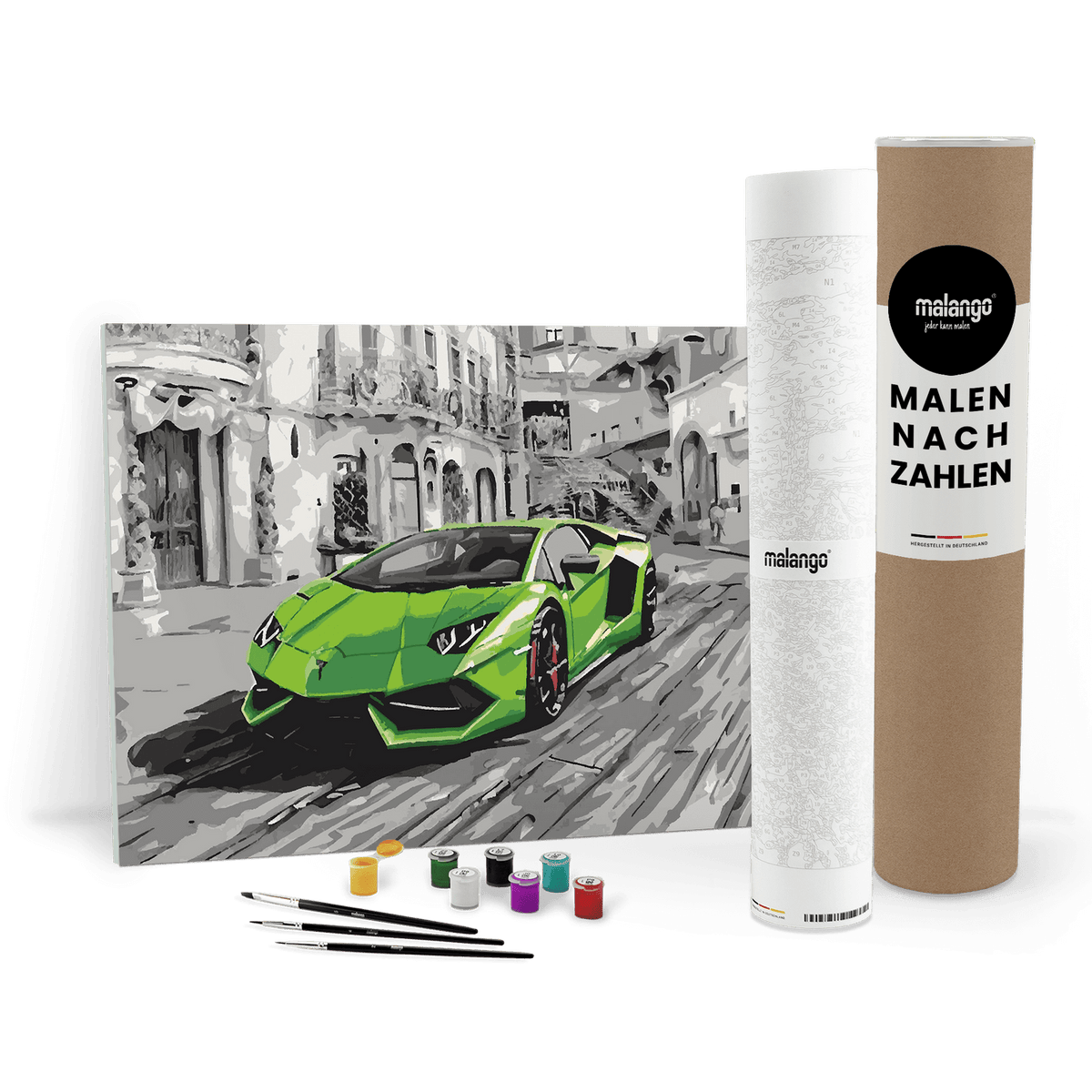 Malen nach Zahlen - Sportwagen in Rom