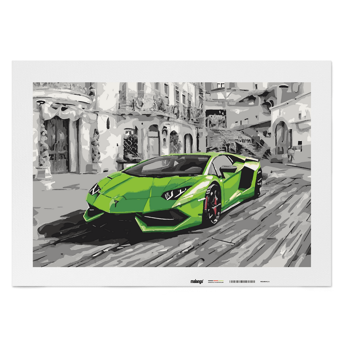 Malen nach Zahlen - Sportwagen in Rom