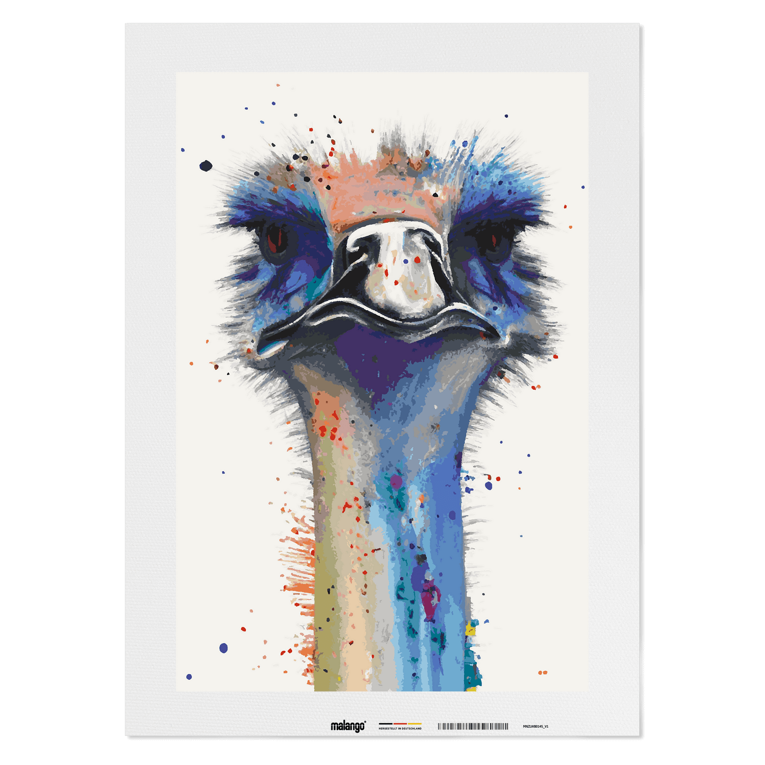 Malen nach Zahlen - Straussenfamilie Sohn Steffan