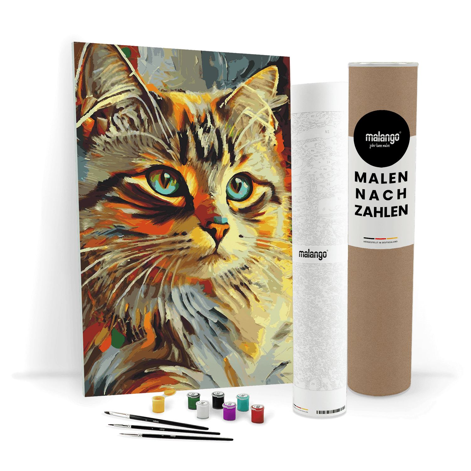Malen nach Zahlen - Katze Kimba modern