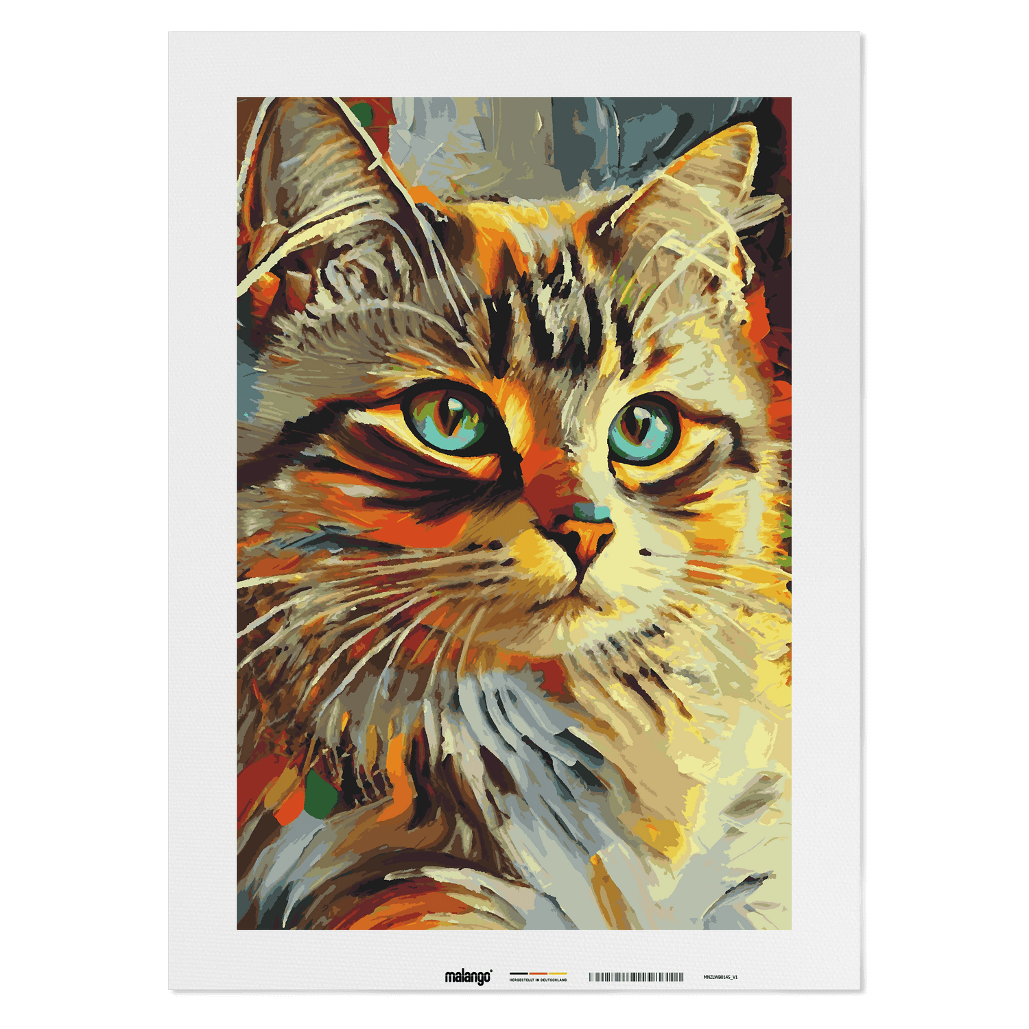 Malen nach Zahlen - Katze Kimba modern