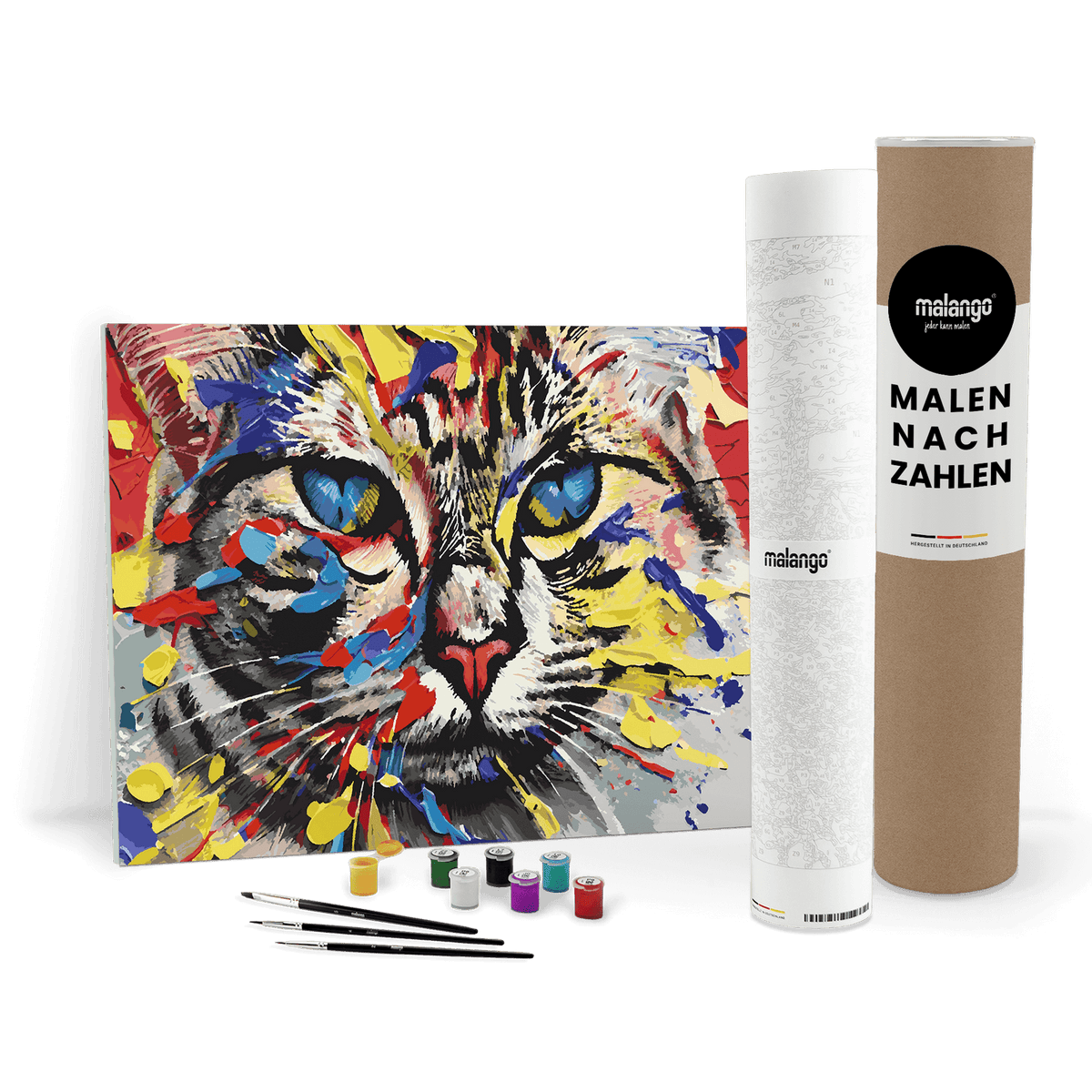 Malen nach Zahlen - Katze Kira modern
