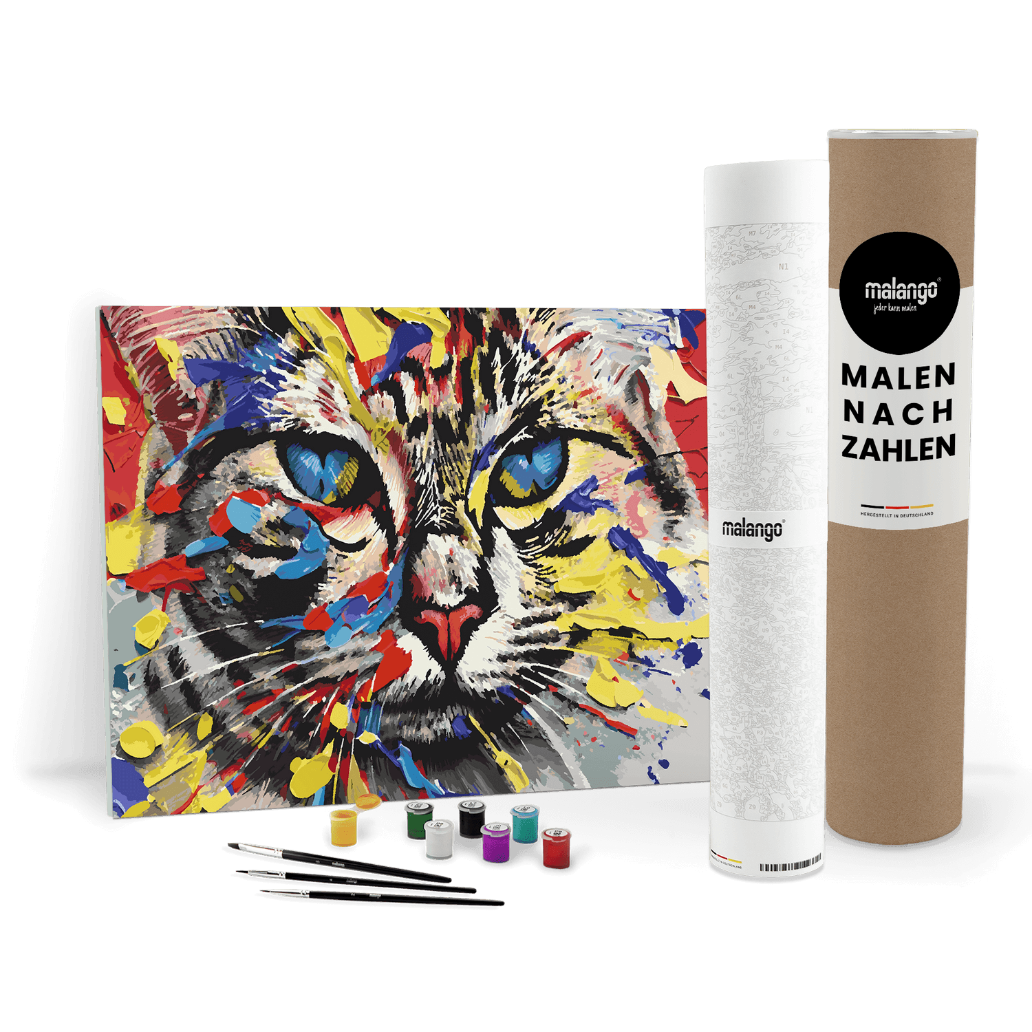 Malen nach Zahlen - Katze Kira modern