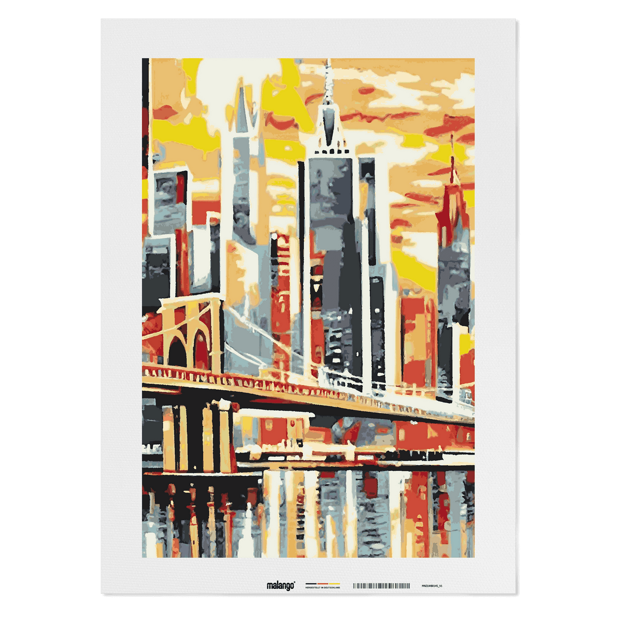 Malen nach Zahlen - New York Blick über den East River