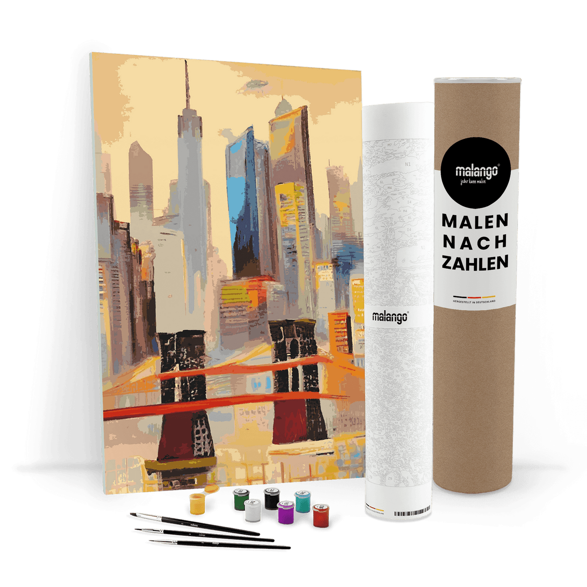 Malen nach Zahlen - New York Skyline abstrakt