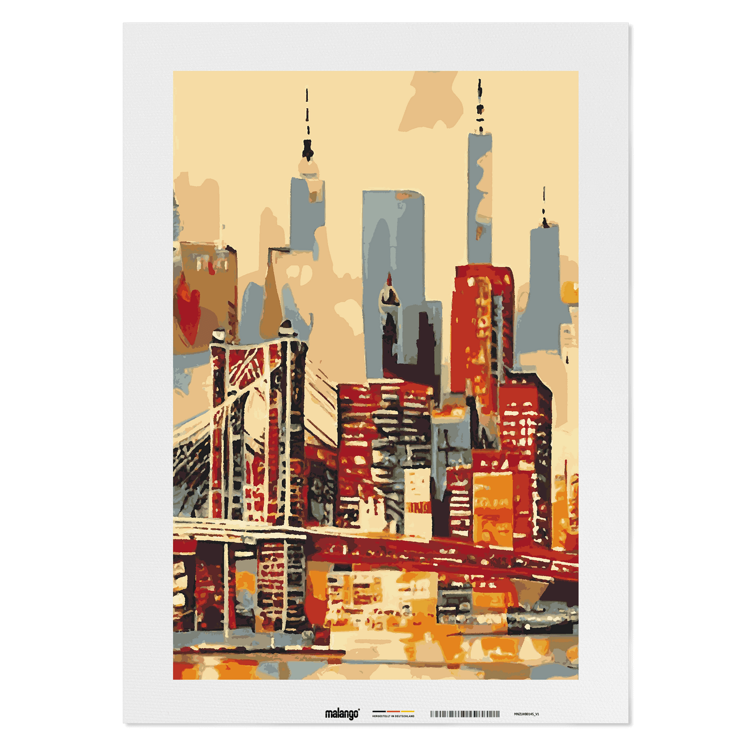 Malen nach Zahlen - New York Skyline expression