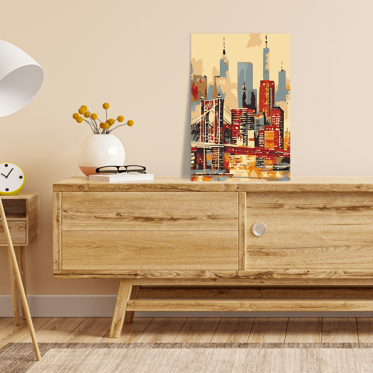 Malen nach Zahlen - New York Skyline expression