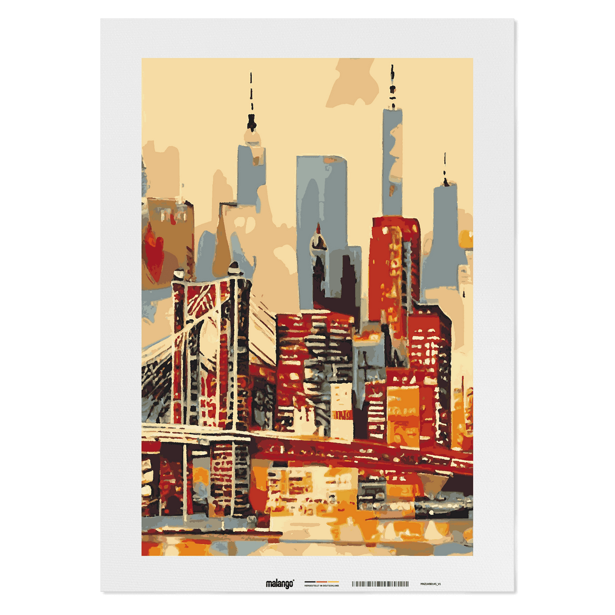 Malen nach Zahlen - New York Skyline expression
