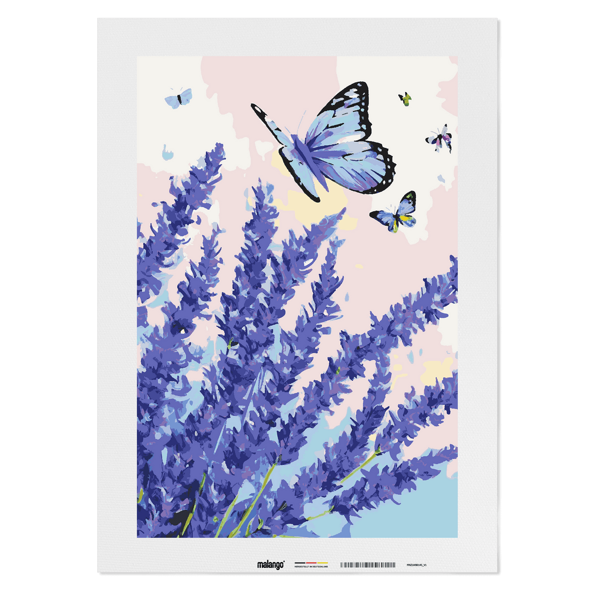 Malen nach Zahlen - Schmetterlinge am Lavendel