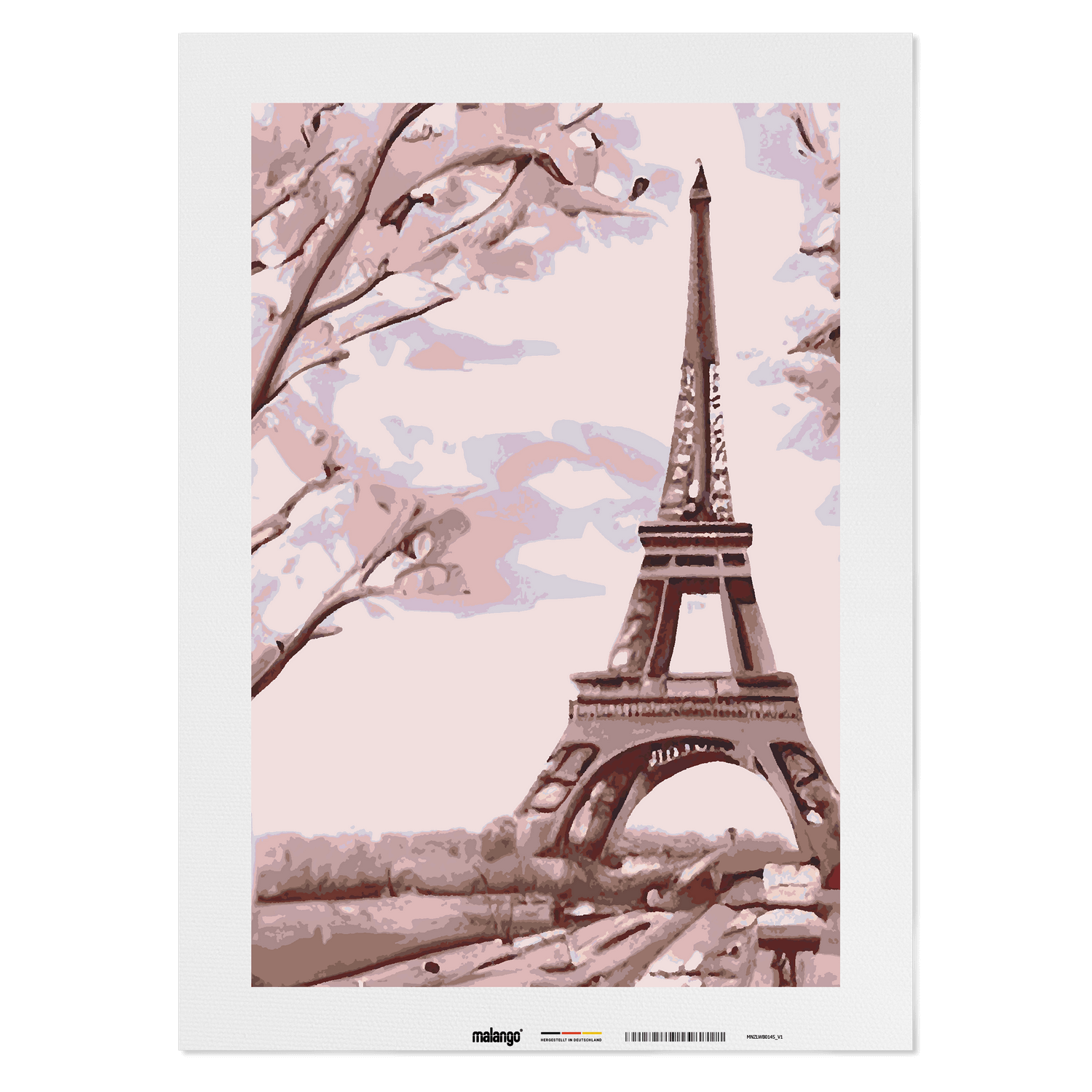 Malen nach Zahlen - Blick auf den Eiffelturm No. 2