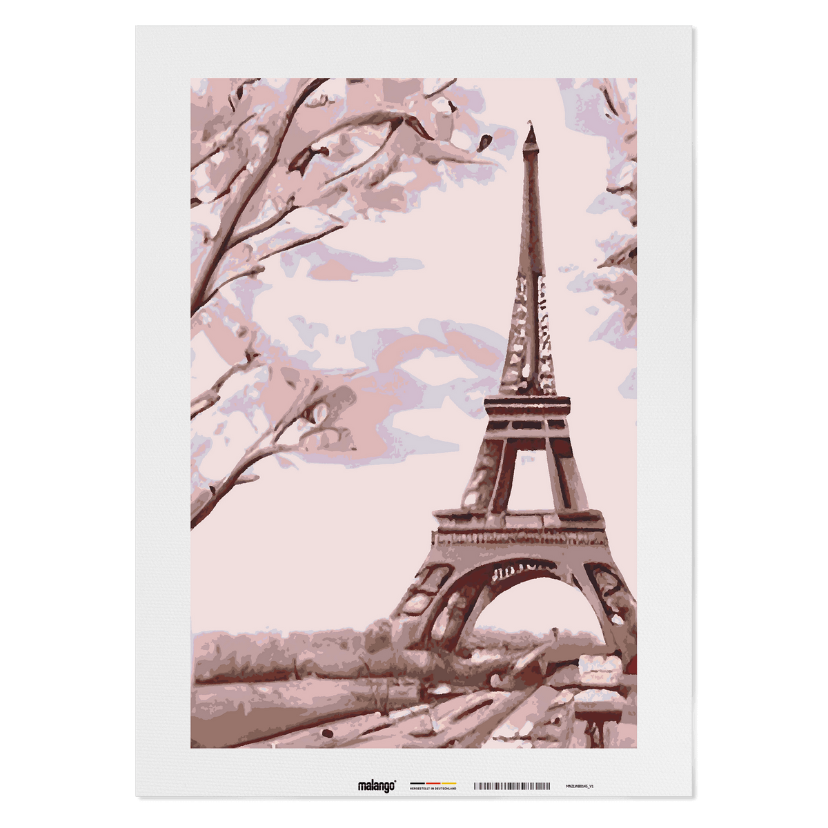 Malen nach Zahlen - Blick auf den Eiffelturm No. 2