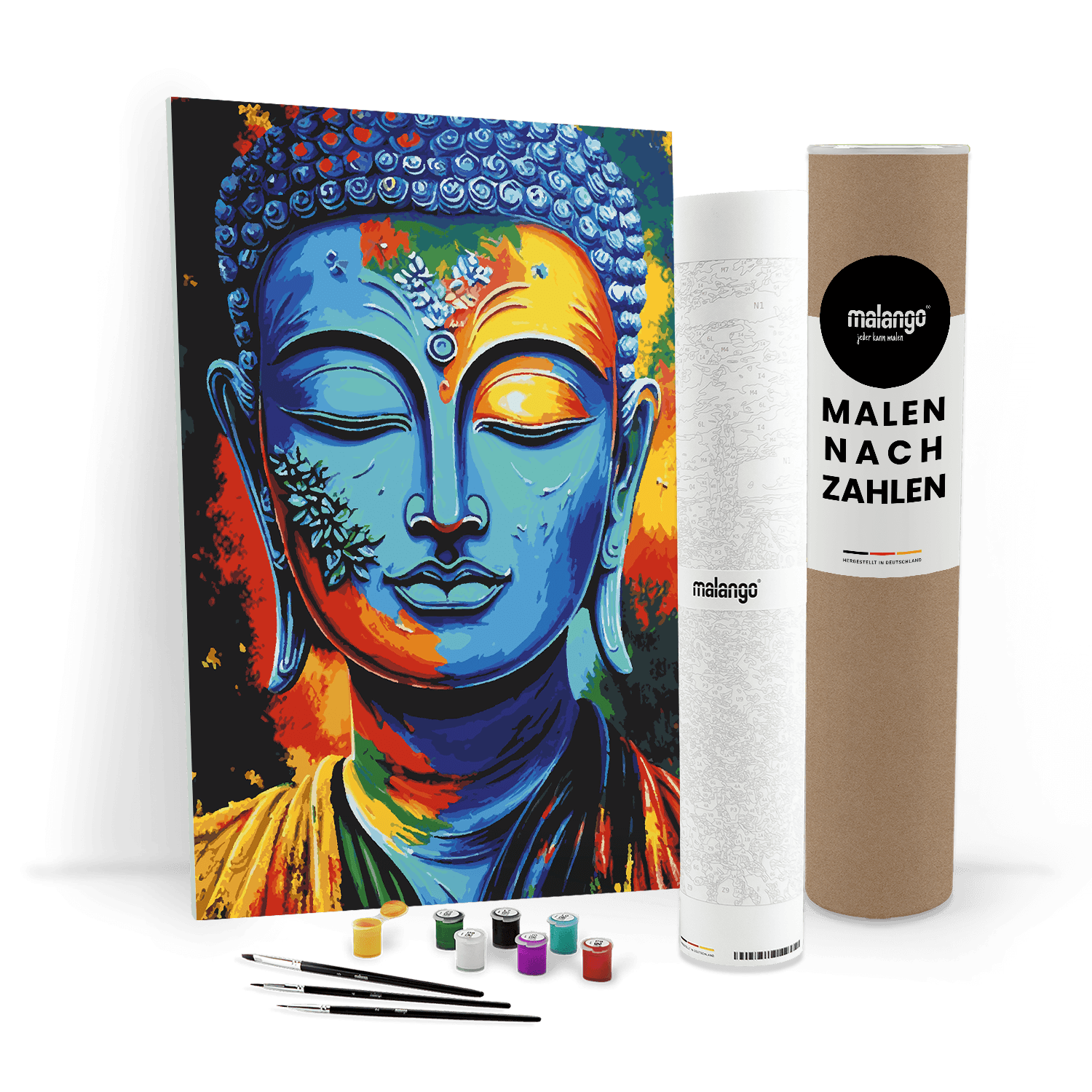 Malen nach Zahlen - Buddha Blu