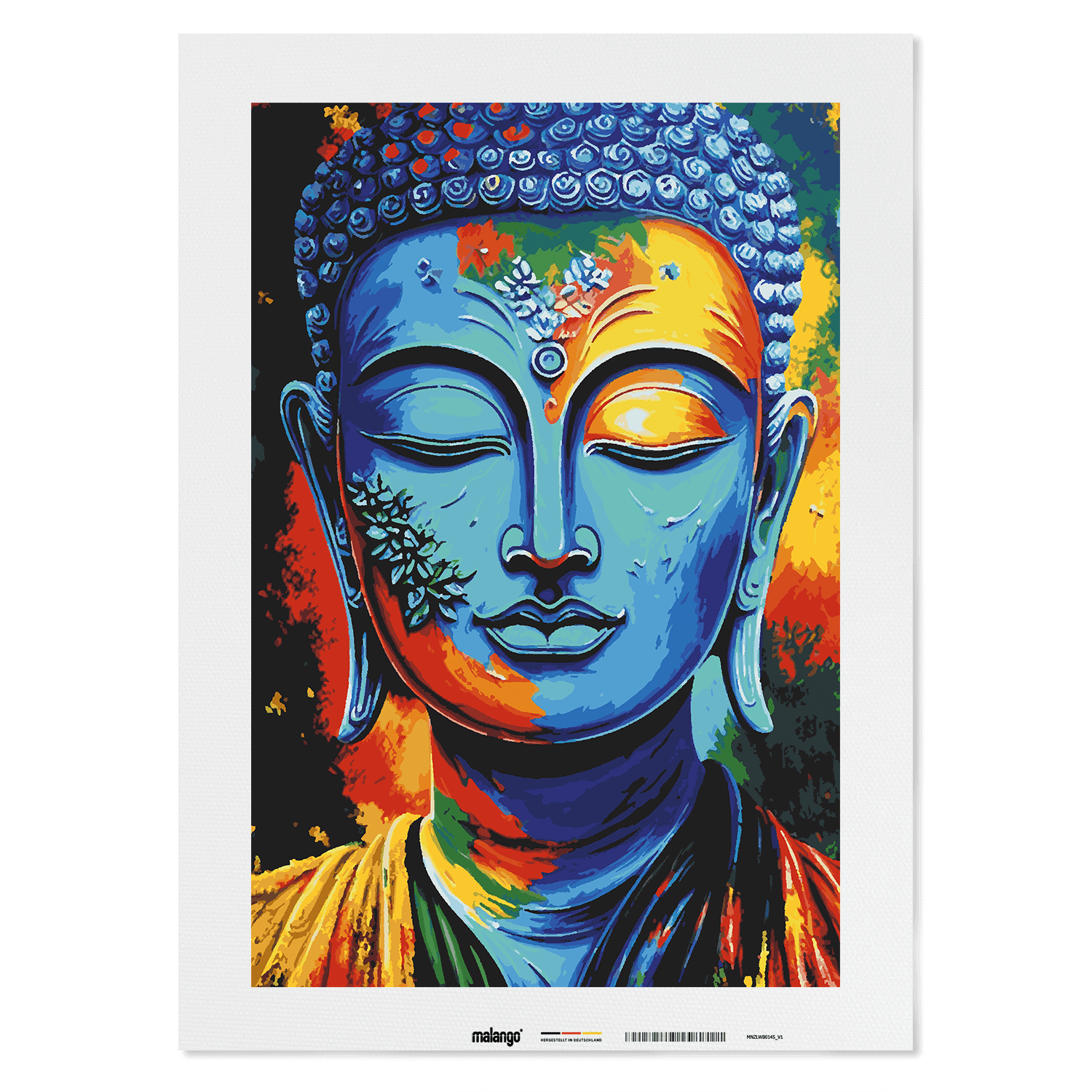 Malen nach Zahlen - Buddha Blu