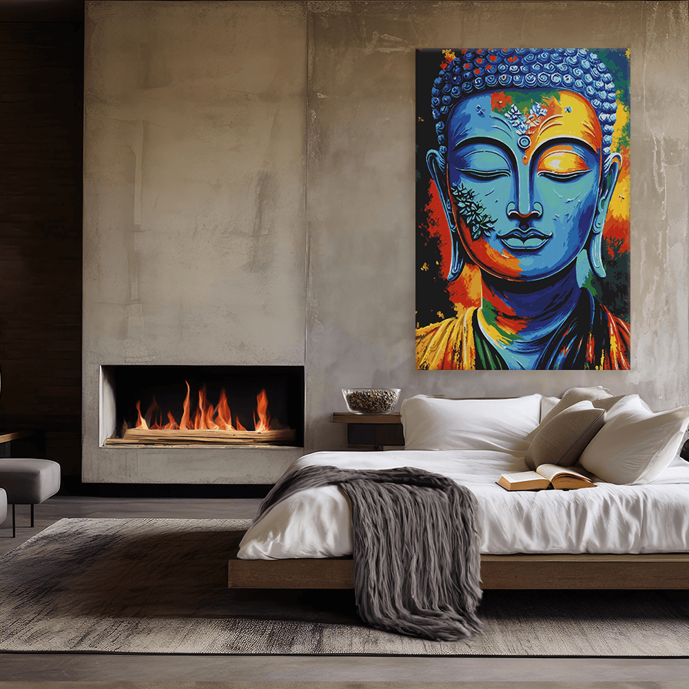 Malen nach Zahlen - Buddha Blu