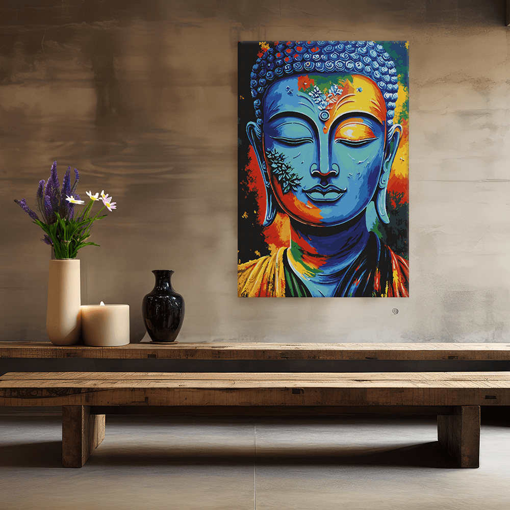 Malen nach Zahlen - Buddha Blu