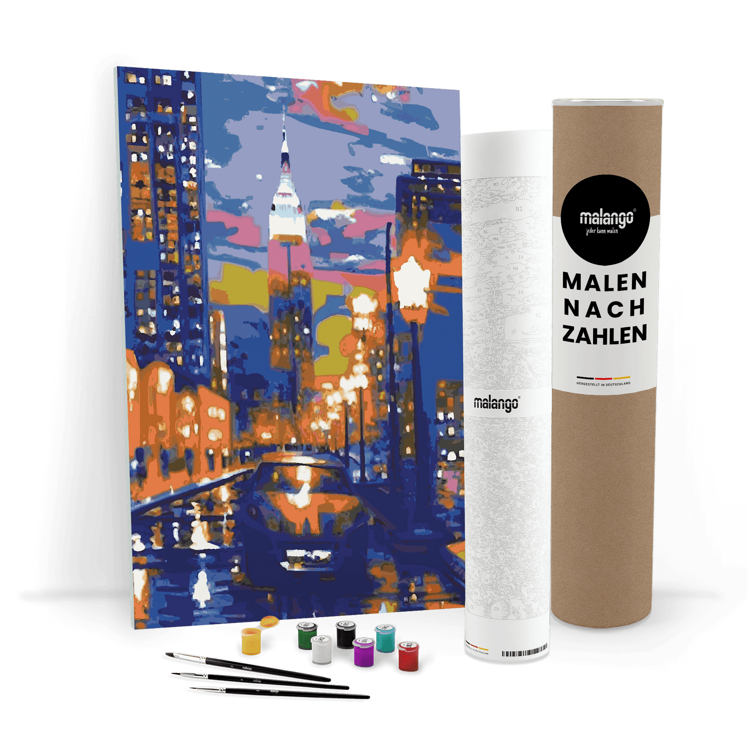 Malen nach Zahlen - Empire State Building bei Dämmerung